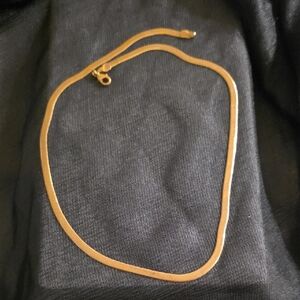 Herrringbone Gold Tone Necklace for Women